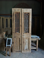 Antique Iron French Double Doors - 39.75x93.75 J44