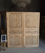Handcrafted 3 Panel Solid French Doors - 72x80 L37
