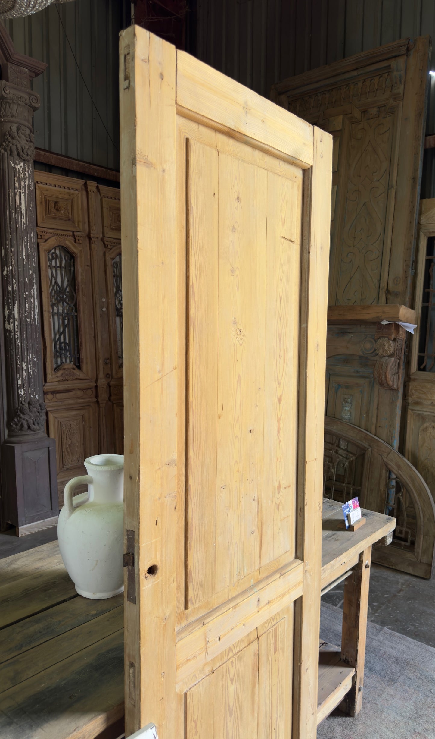 2 Panel Single Solid Antique Door - 26.5x80.5 K203