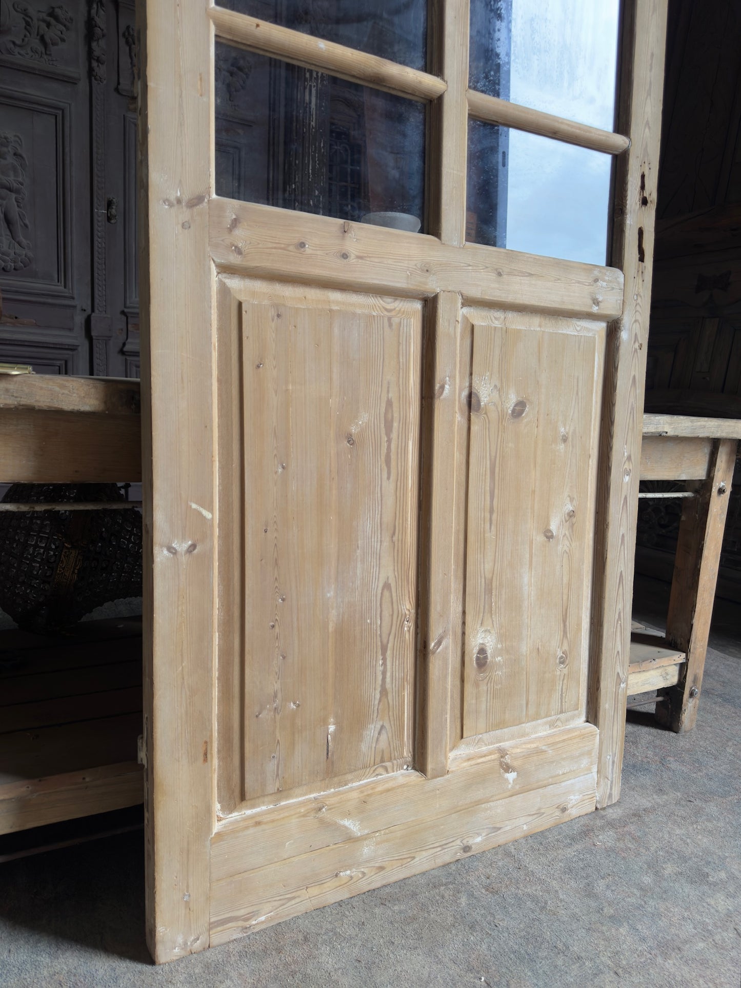 6 Lite Antique Glass Single Door - 36.5x91.75 K109