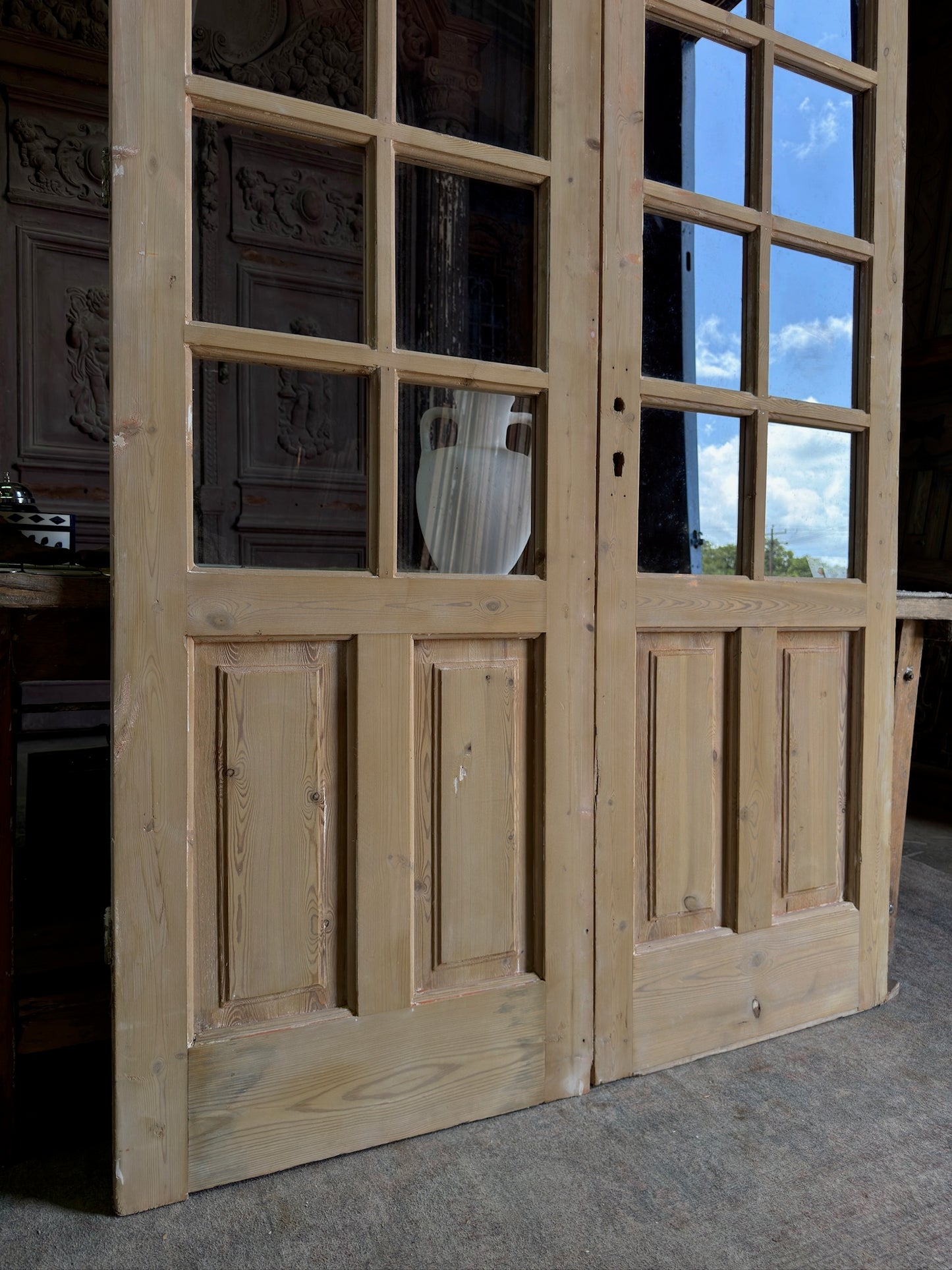 20 Lite Antique Glass French Doors - 54.5x95.5 J467