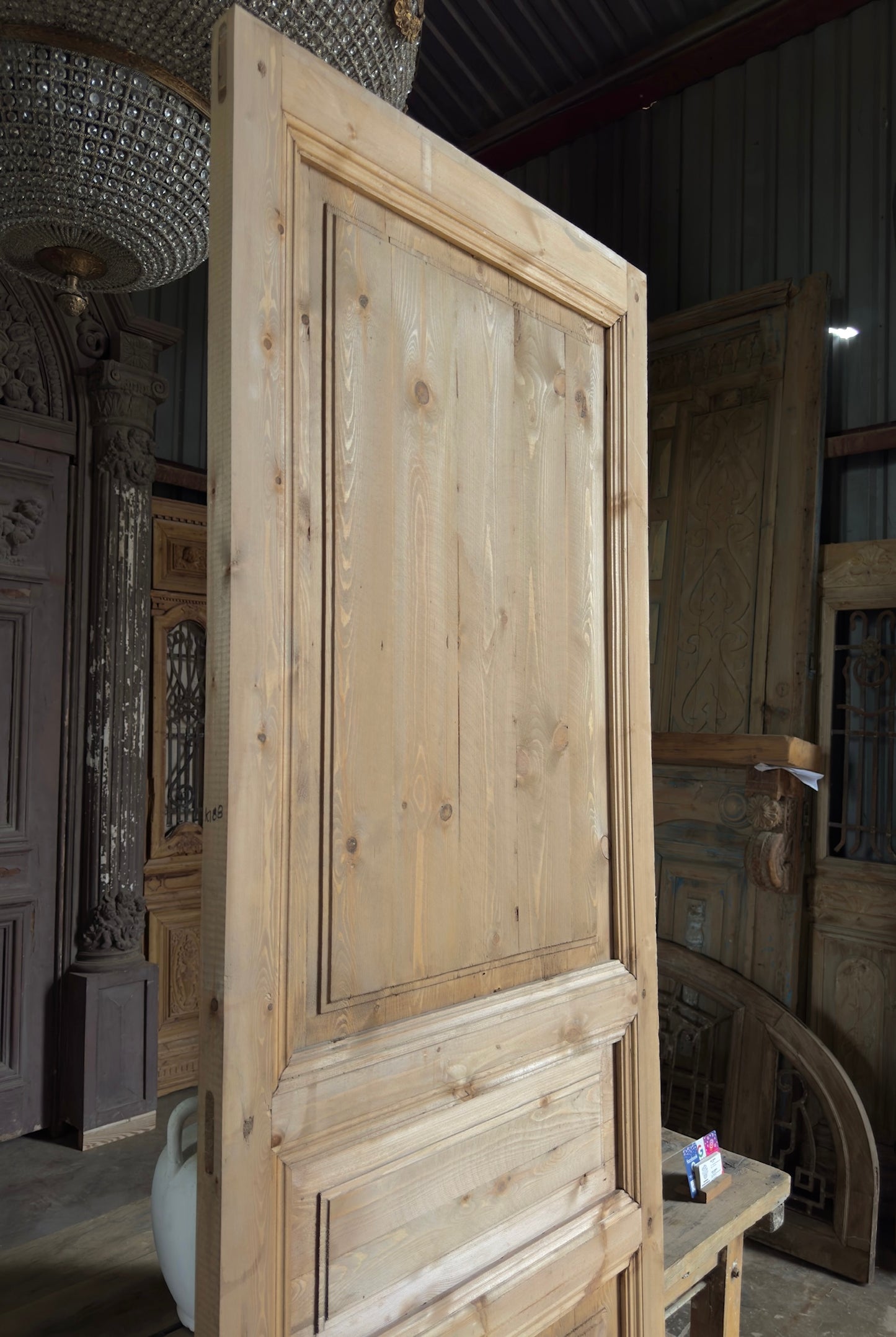 Handcrafted 3 Panel Solid Single Door - 32x96 K188