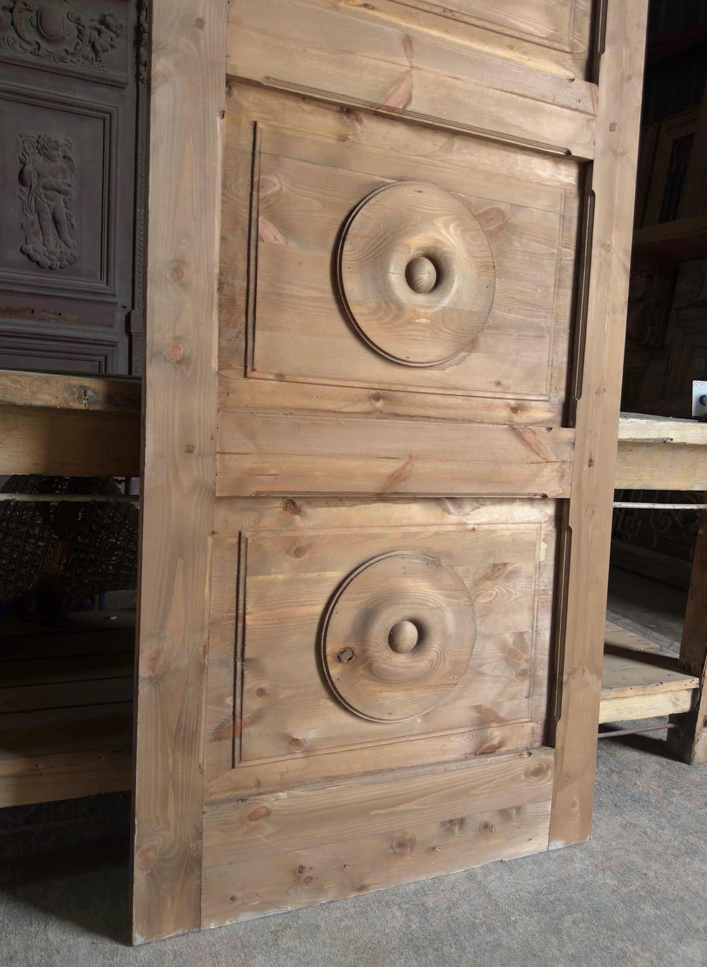 Handcrafted 4 Panel Carved Single Door - 32x96 K7