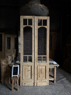 Unique Arch Style Antique Glass French Doors - 44x105 J205