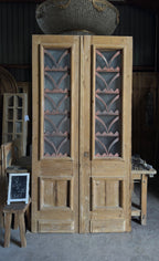 Antique Iron 2 Panel Double Doors - 51x100 - L669