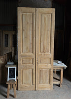 3 Panel Antique Solid French Doors - 44x101 J421