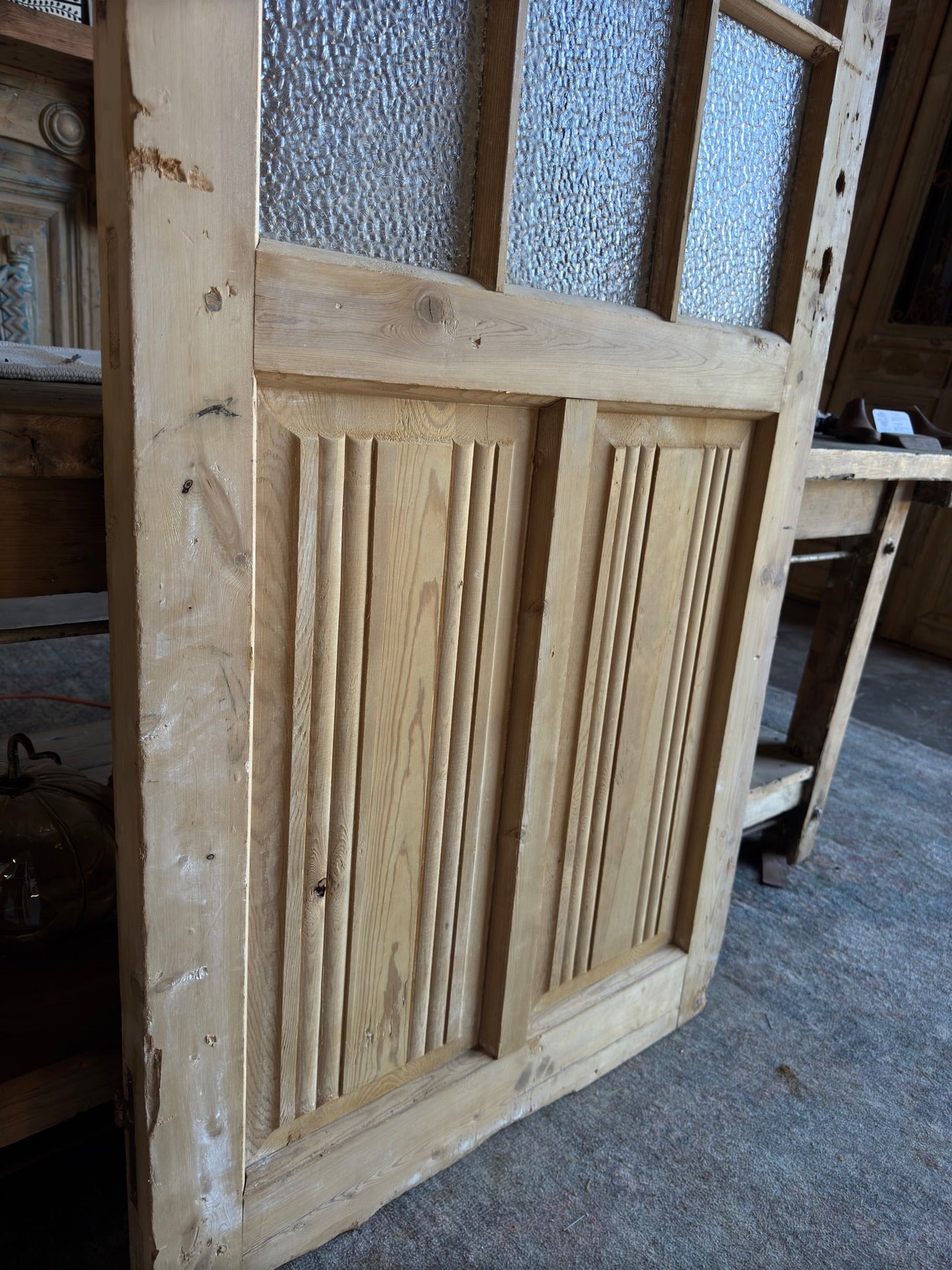 12 Lite Antique Single Glass Door - 32x85 F66 - Magnolia Antique Door Co.