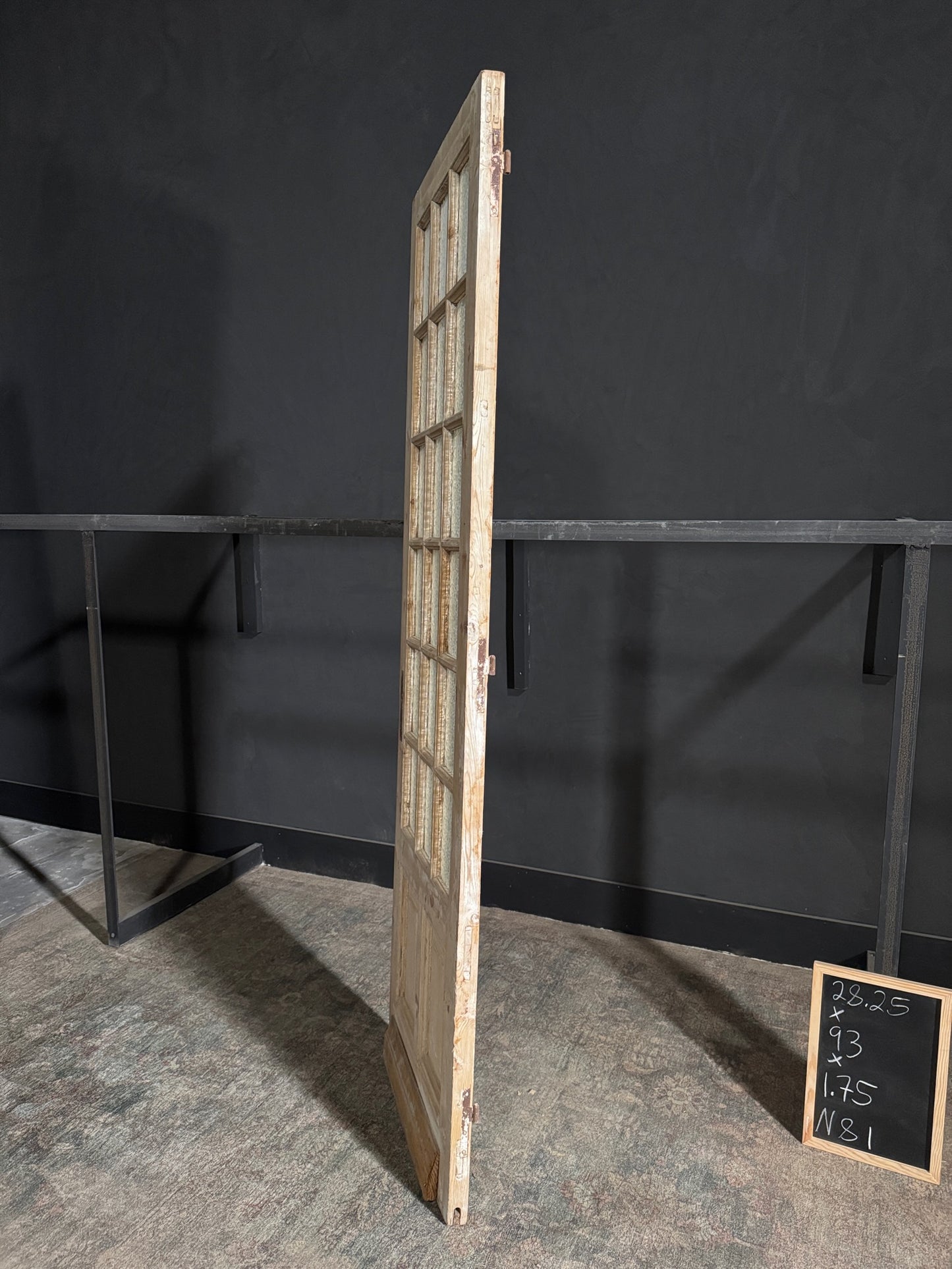 Antique Obscured Glass 18 Lite Single Door - 28.25x93 - N81
