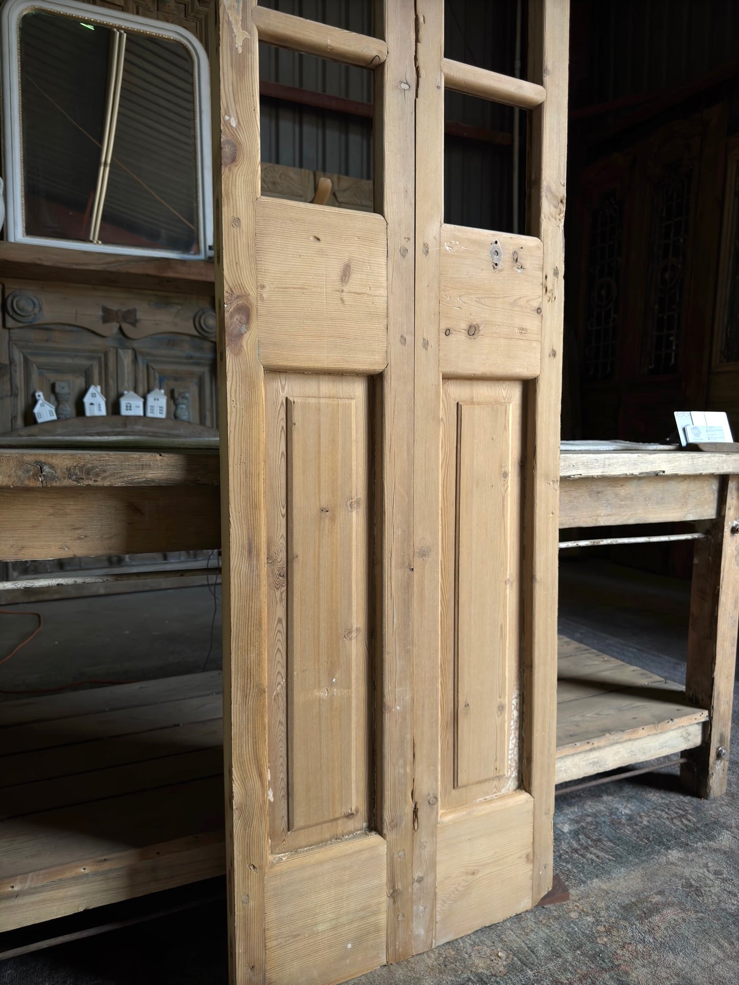 Slim Glass Antique French Doors - 22x102.25 G97