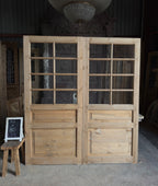 Handcrafted 8 Lite Glass French Doors - 72x80 L39