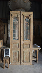 Antique Iron 2 Lite French Doors - 42.75x97.5 - L578