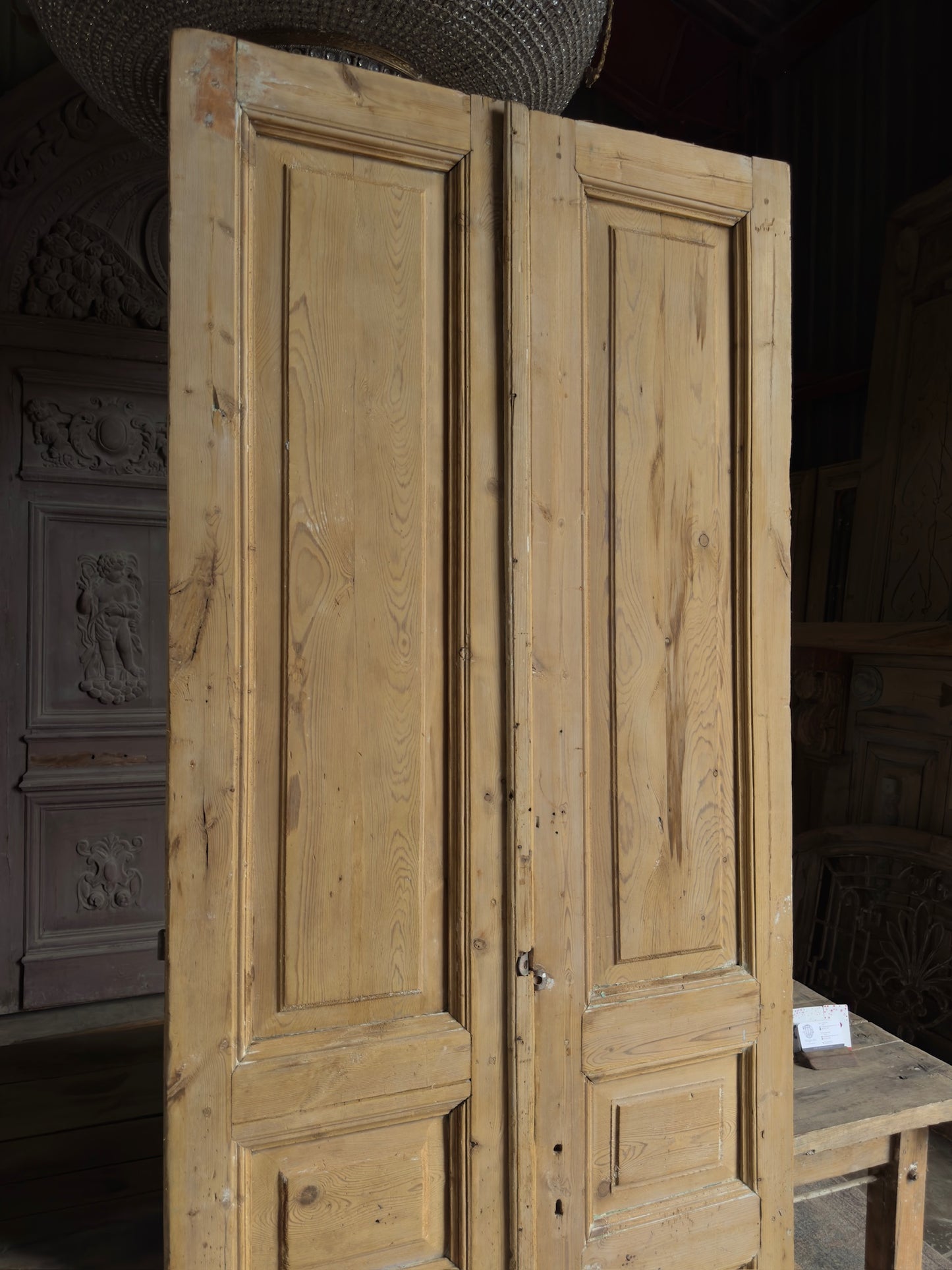 Solid Antique French Pair - 38x93.75 J559