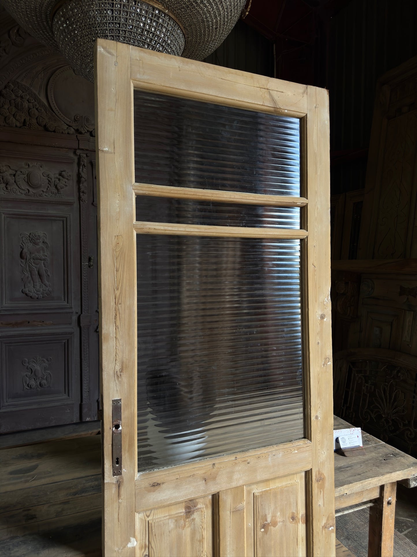 Single Antique Glass Door -32x88.5 J562