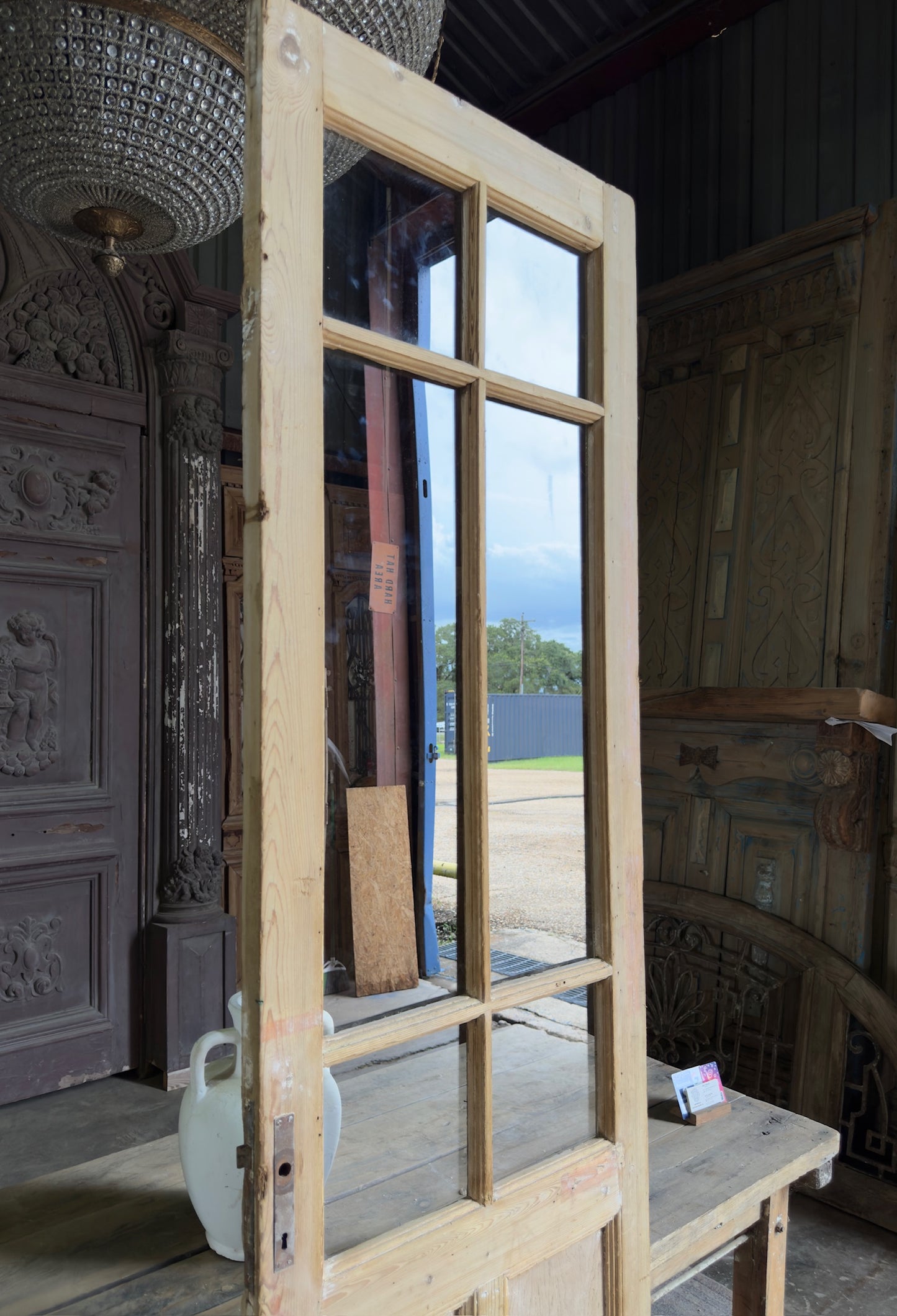 6 Lite Antique Glass Single Door - 26x94.25 K262