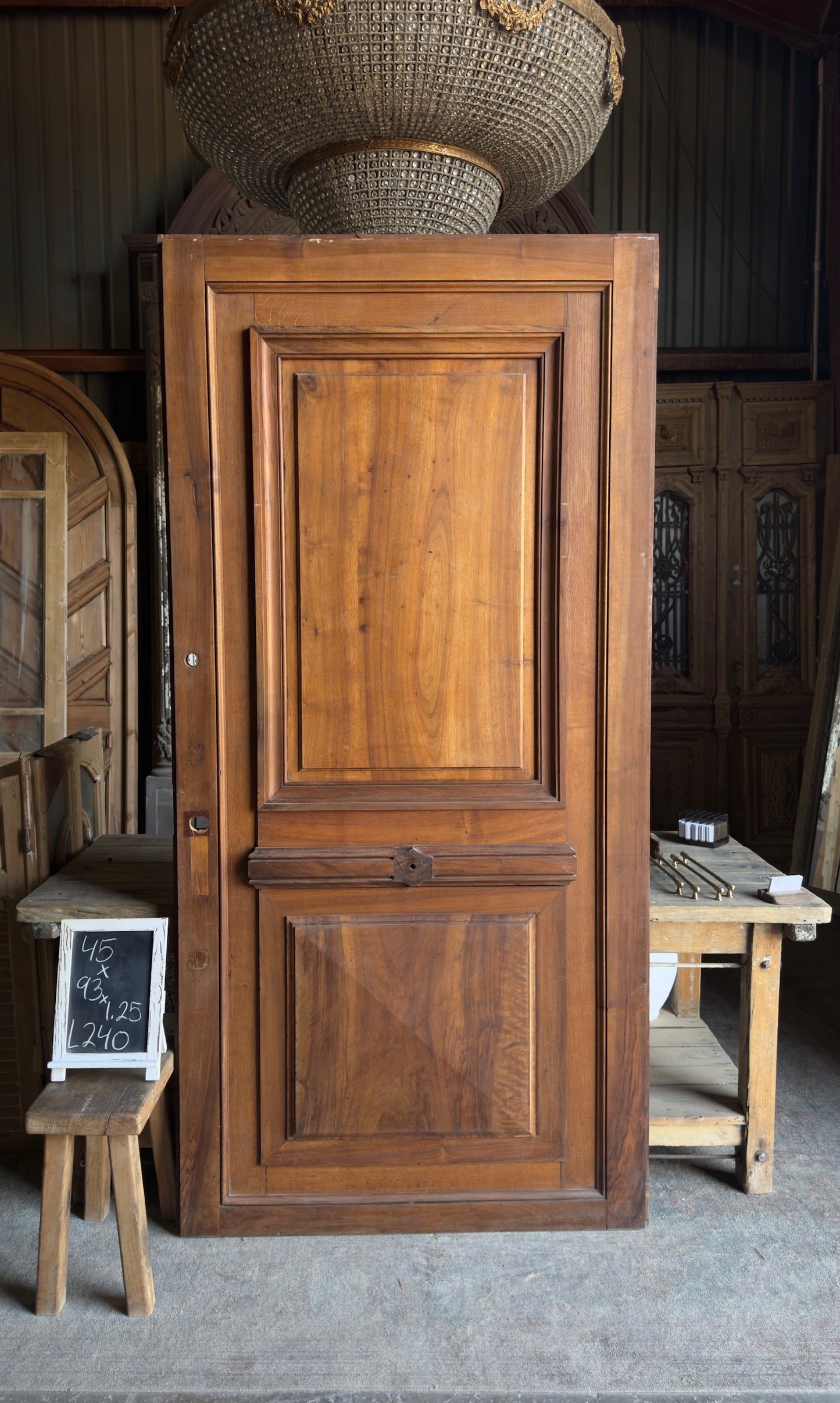Antique French Oak Single Door - 45x93 - L240