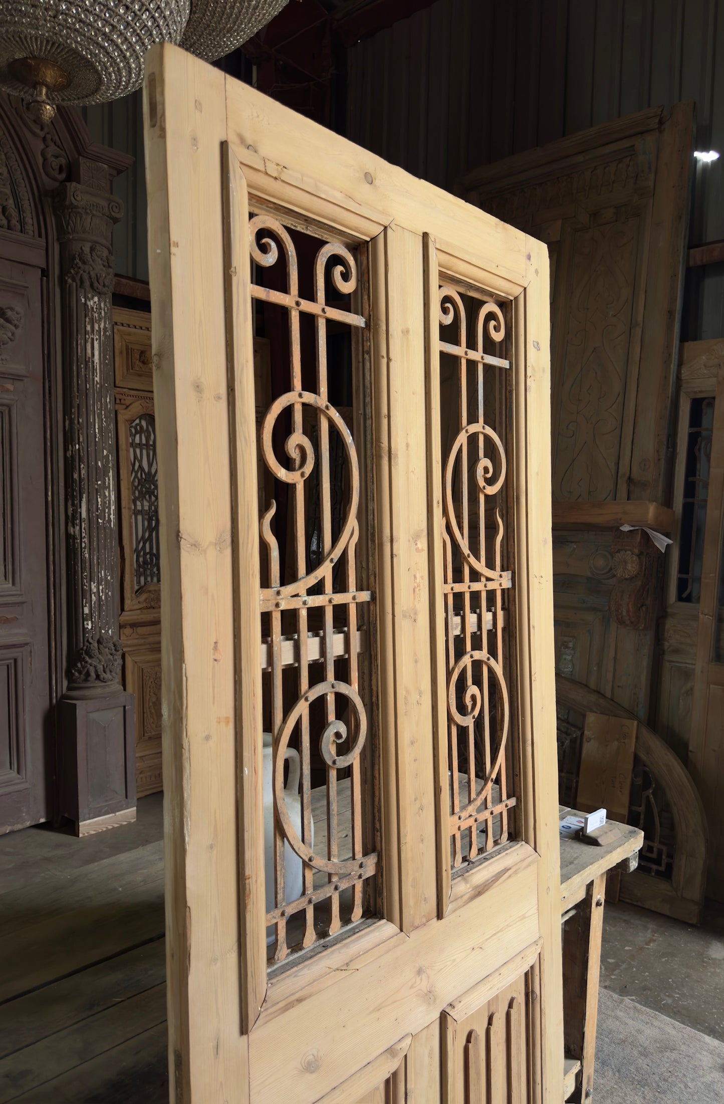 19th Century Single Antique Iron Door - 36x84 K420