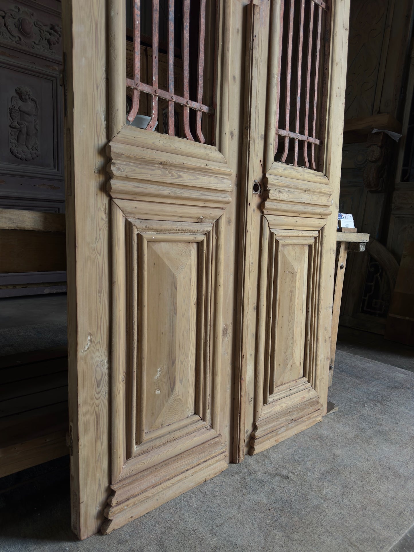 Scrolled Antique Iron French Doors - 44x84.5 K289