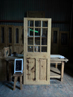 9 Light Single Antique Glass Door - 32.5x80 G6