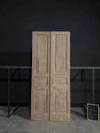 Antique 3 Panel Solid Double Doors - 43.75x100.75 - N395