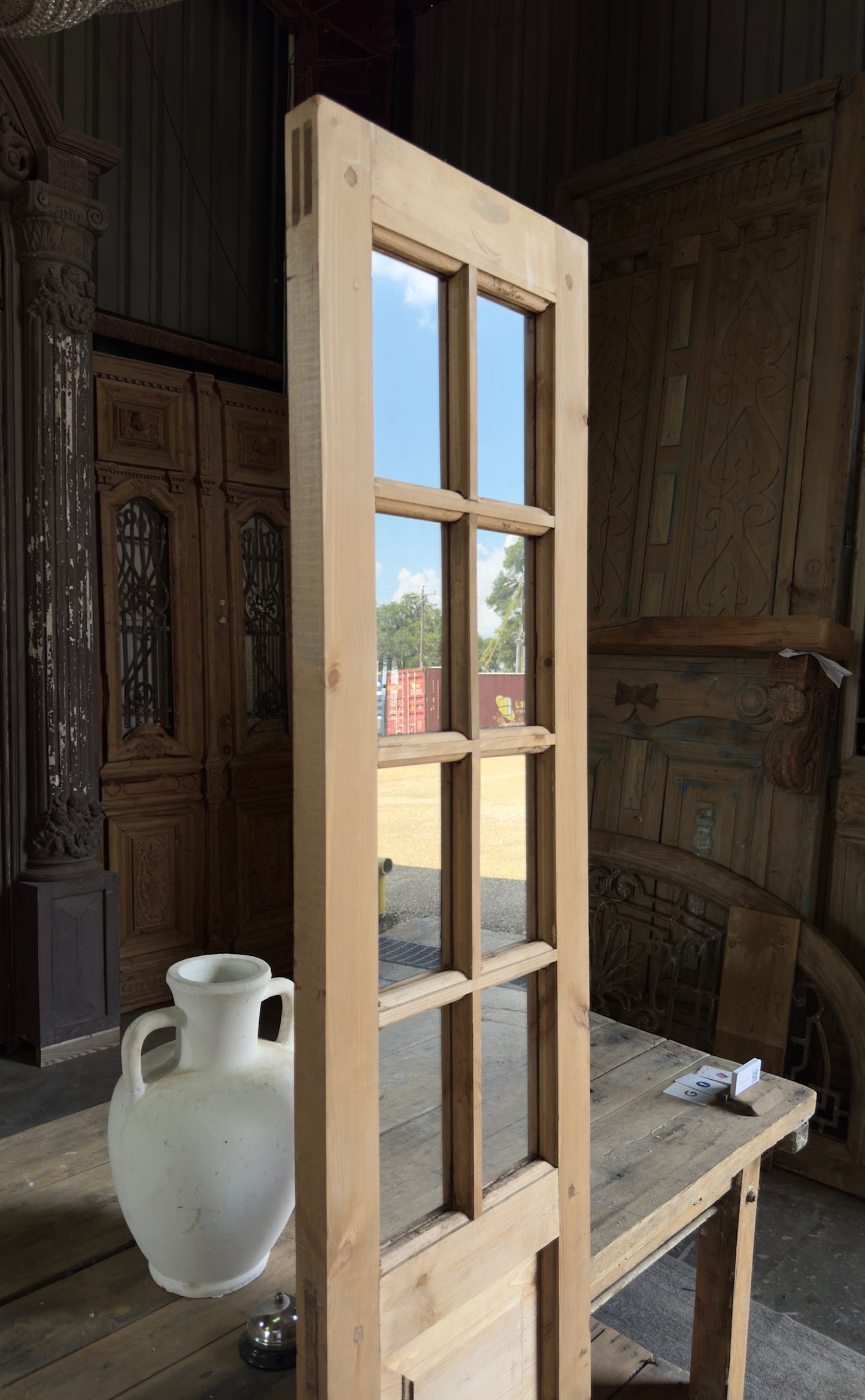 Handcrafted 8 Lite Single Glass Door - 16x80 L26