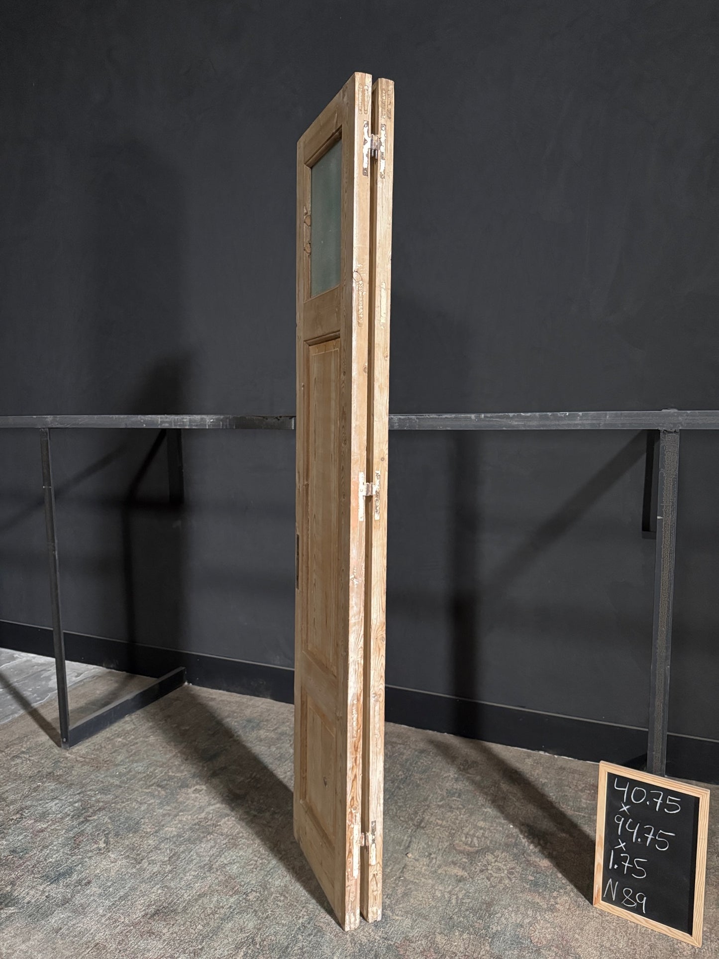 Antique Obscured Glass 1 Lite French Doors - 40.75x94.75 - N89