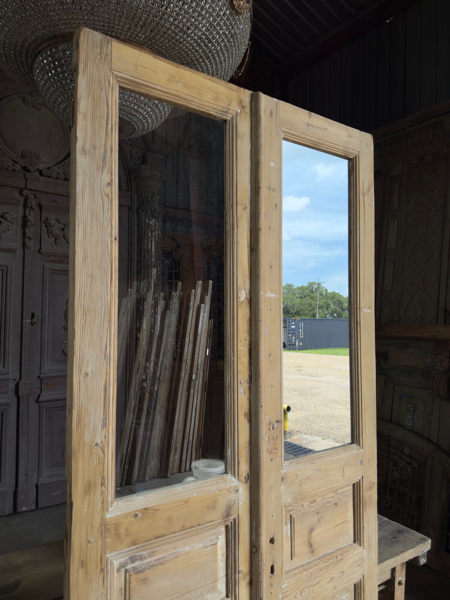 Glass Antique French Doors - 42.75x93.75 K93