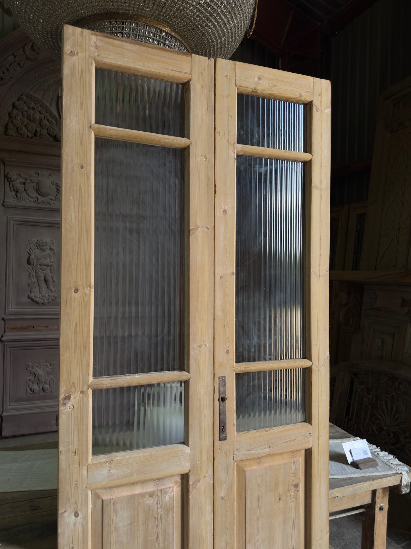 Antique Glass French Doors - 38x92 J518