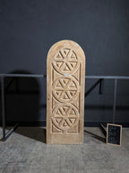 Antique Carved Arched Single Door - 32.5x88.5 - N255