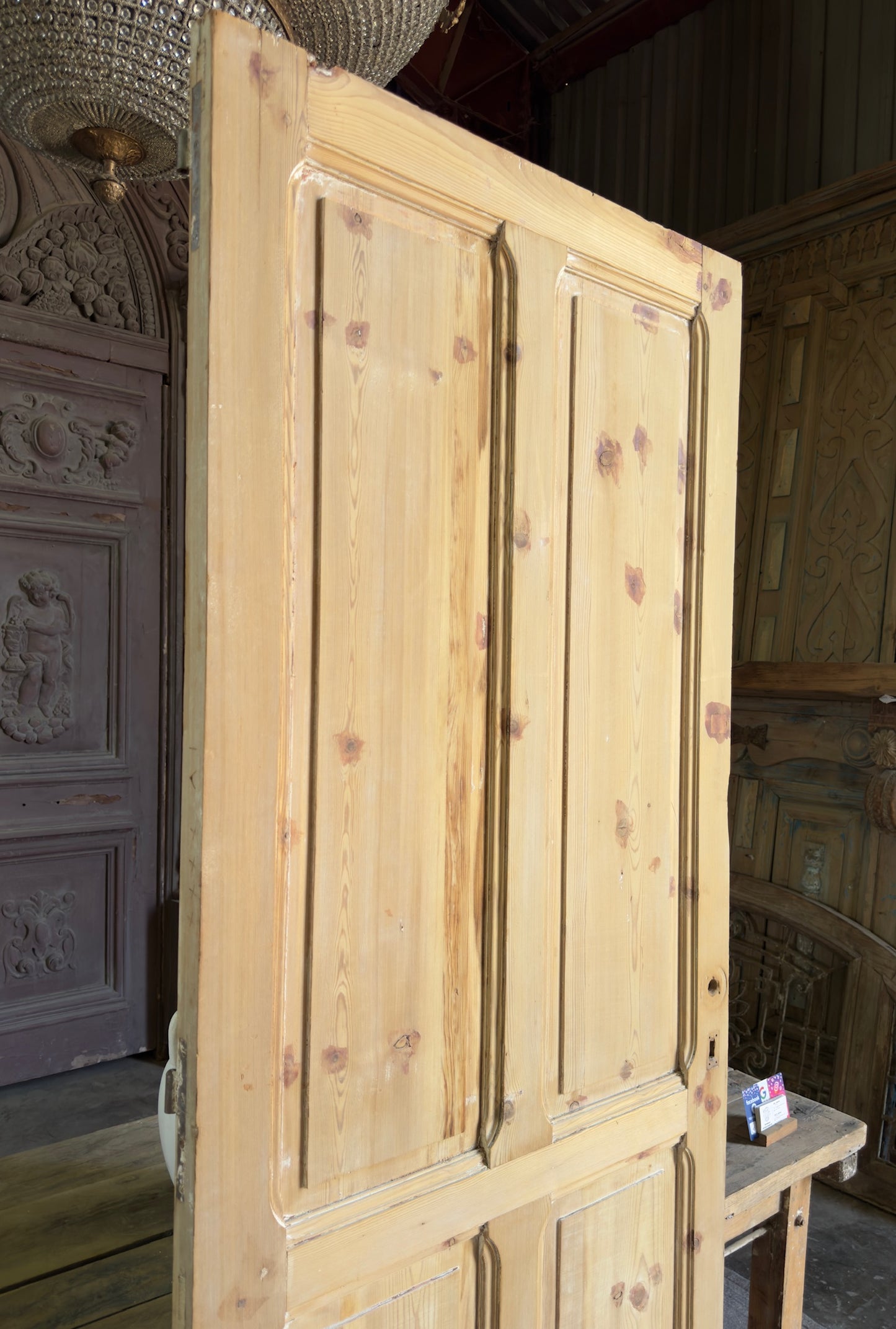 4 Panel Single Solid Antique Door - 33.5x88 K206