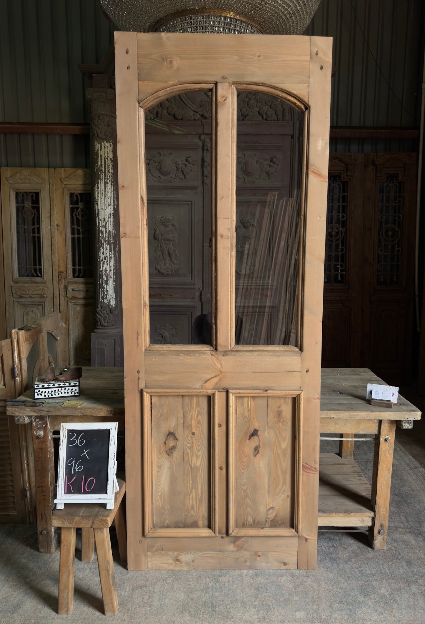 Handcrafted 2 Lite Arched single Door - 36x96 K10
