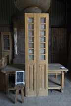 Narrow 14 Lite Antique Glass Panels - 26x93.5 K490