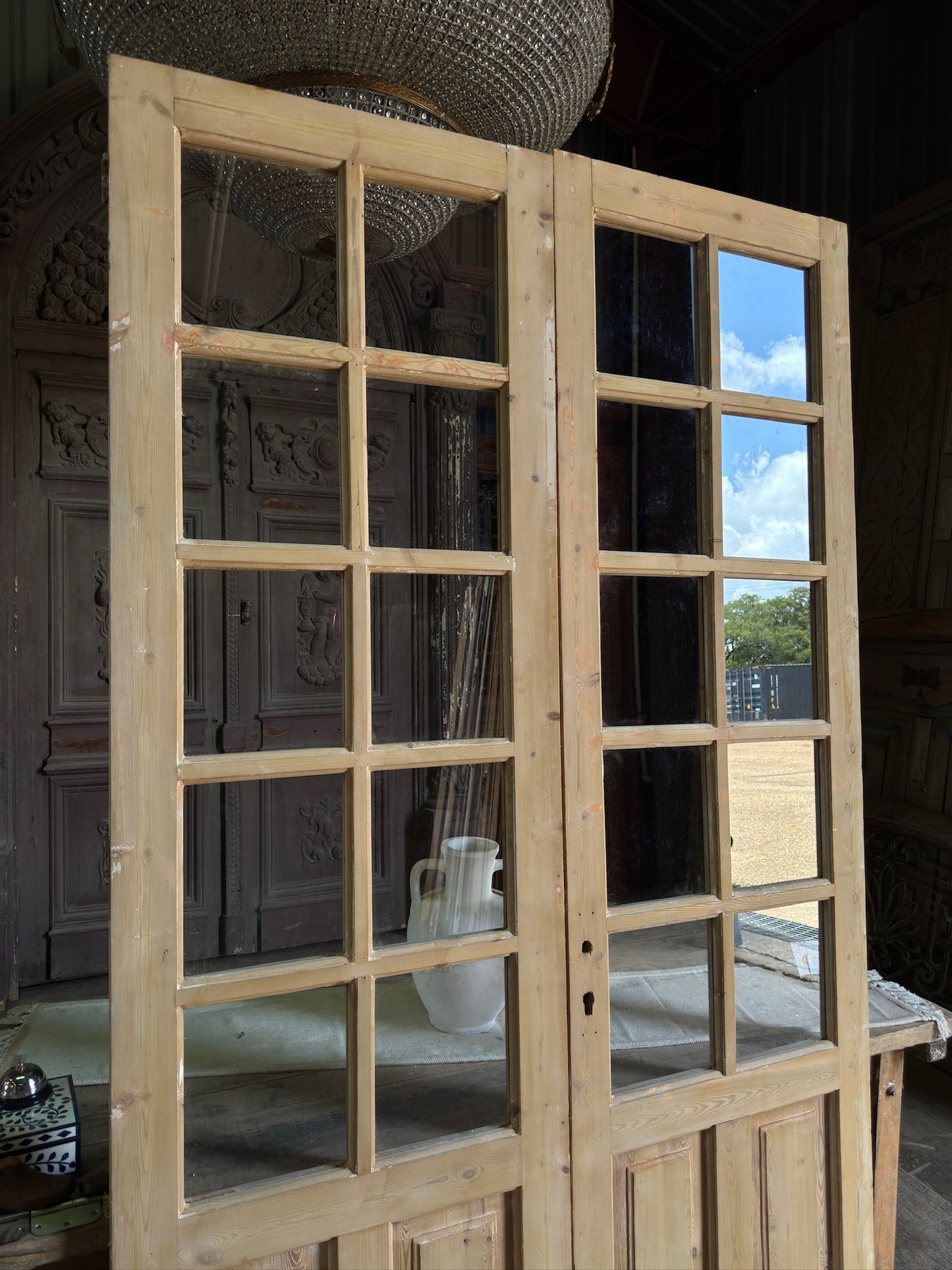 20 Lite Antique Glass French Doors - 54.5x95.5 J467