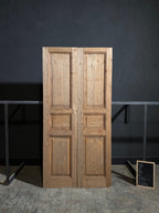 Handcrafted 3 Panel Solid French Doors - 48x96 - N214