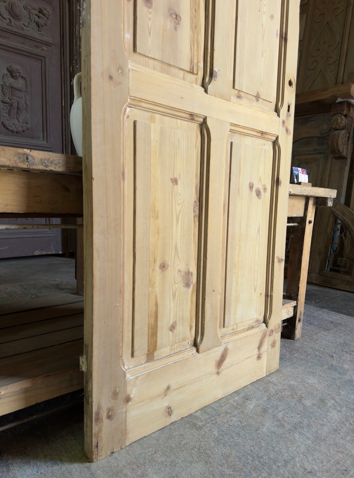 4 Panel Single Solid Antique Door - 33.5x88 K206