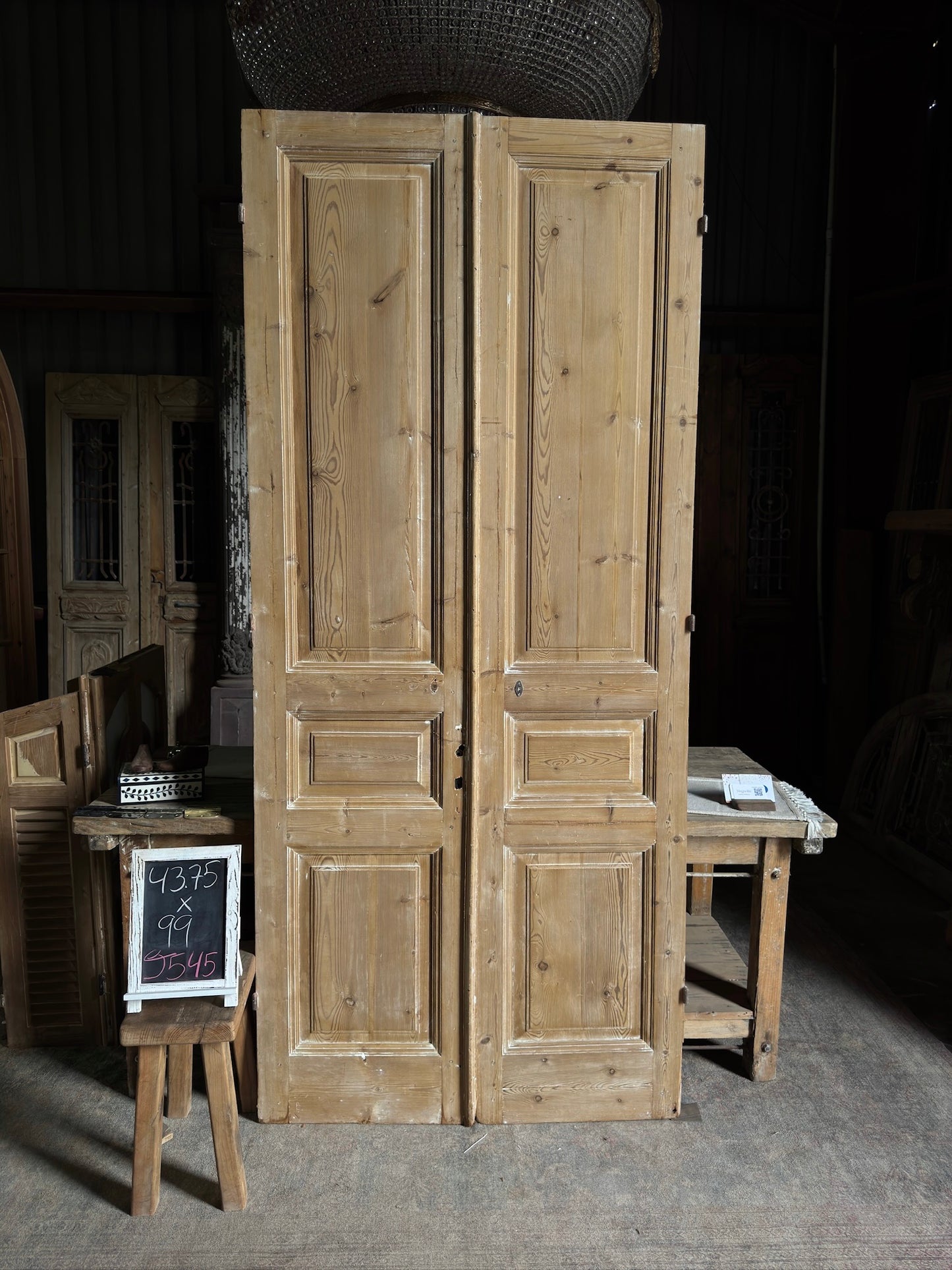Solid Antique French Doors - 43.75x99 J545