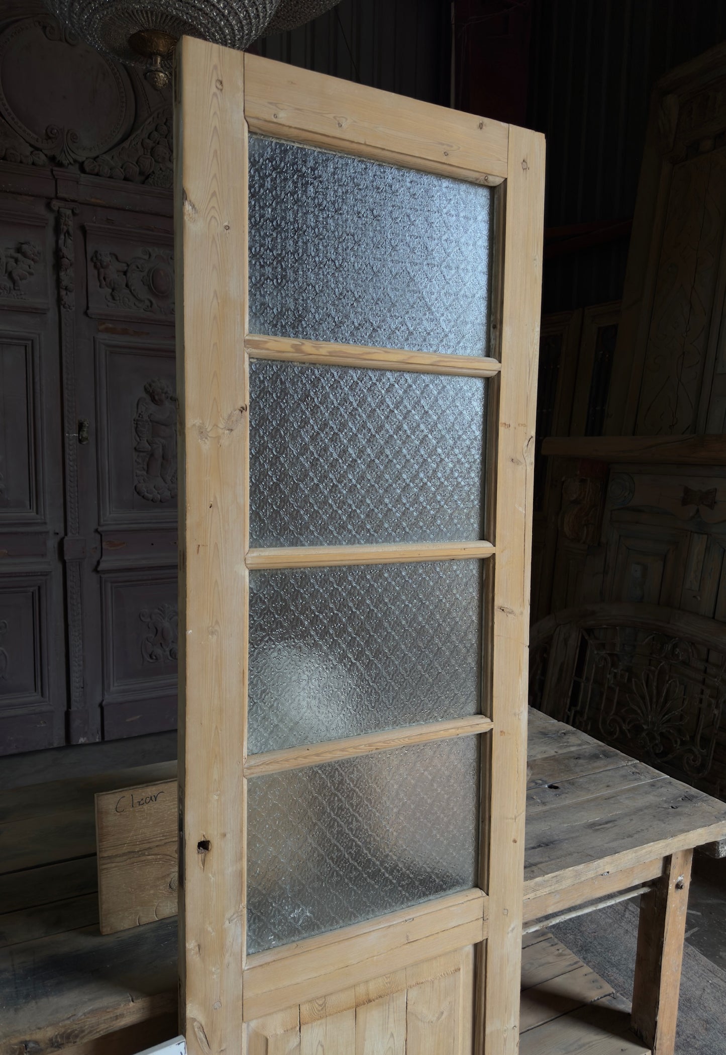 Single Antique Glass Door - 24x82.75 K70