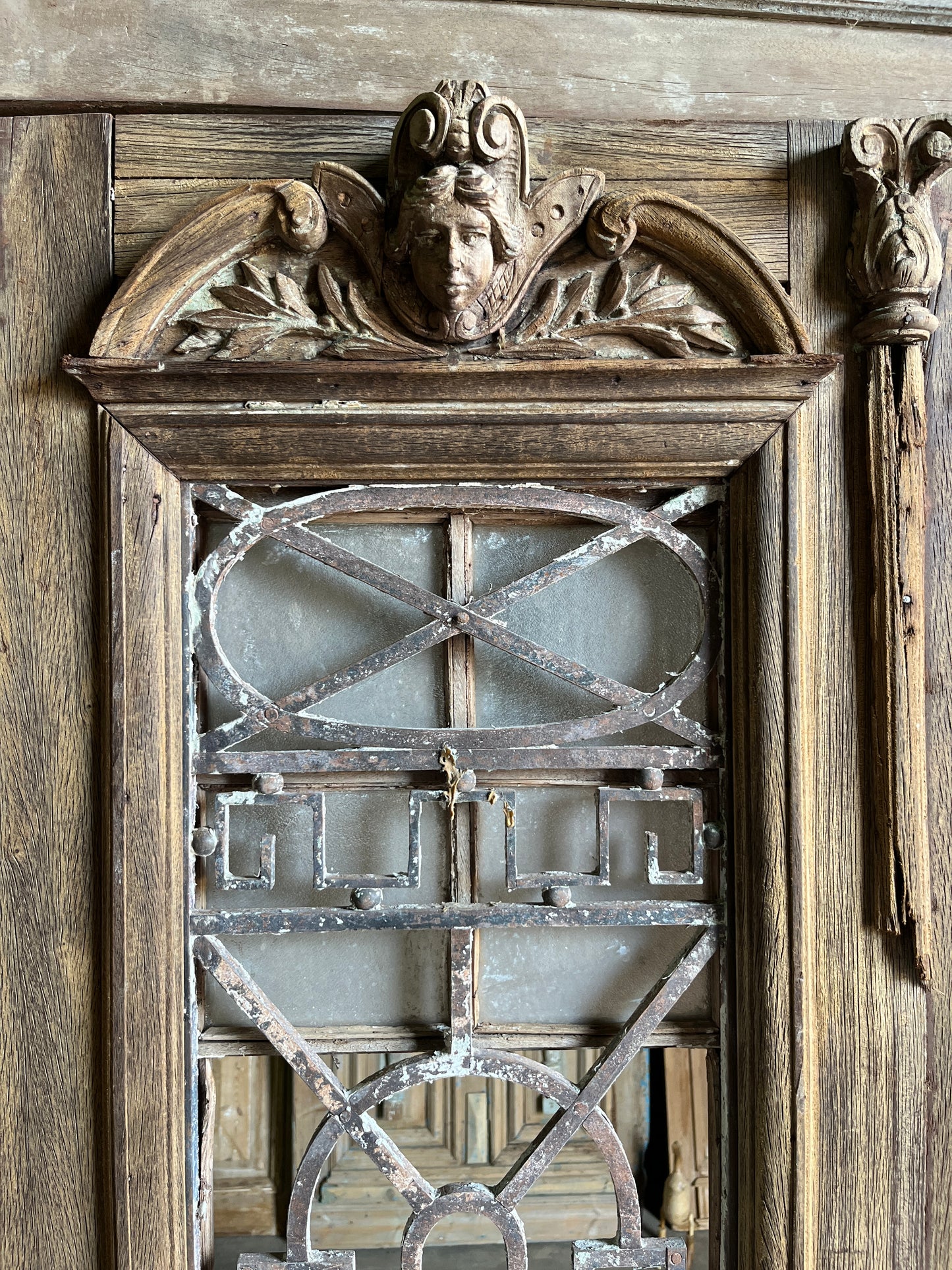 Complete Antique French Entry Door Unit - 80.5x141 H135