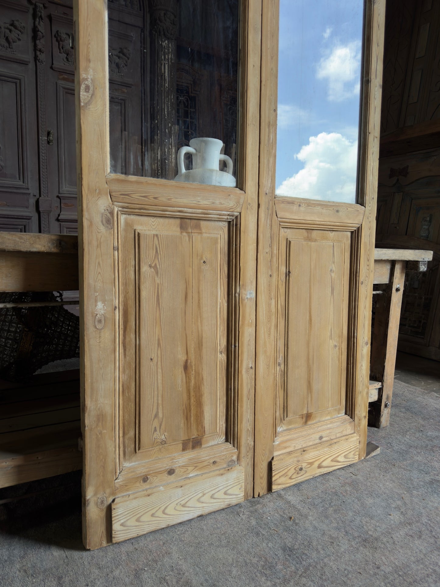 Glass Antique French Doors - 40.5x94.75 K86