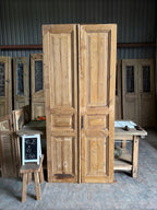 3 Panel Solid Antique French Doors - 40.25x91 E50