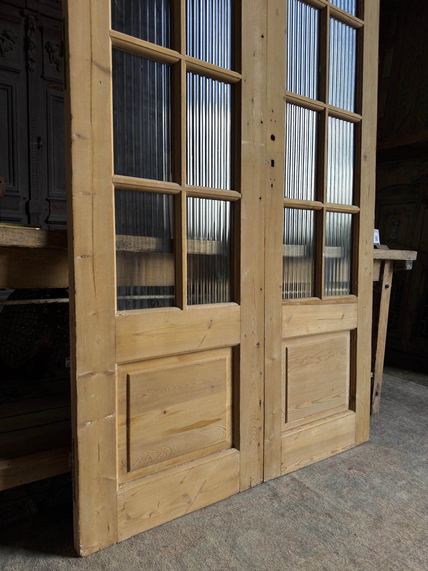10 Lite Antique Glass French Doors - 46x93.25 J589
