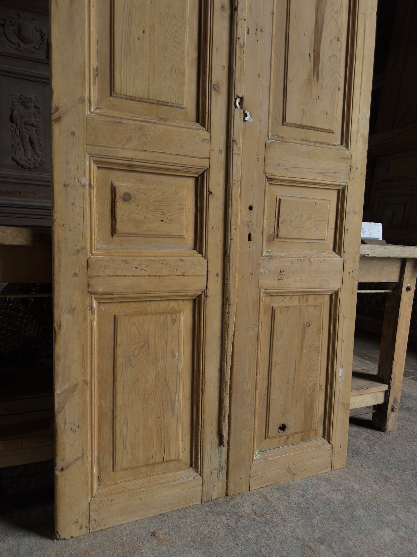 Solid Antique French Pair - 38x93.75 J559