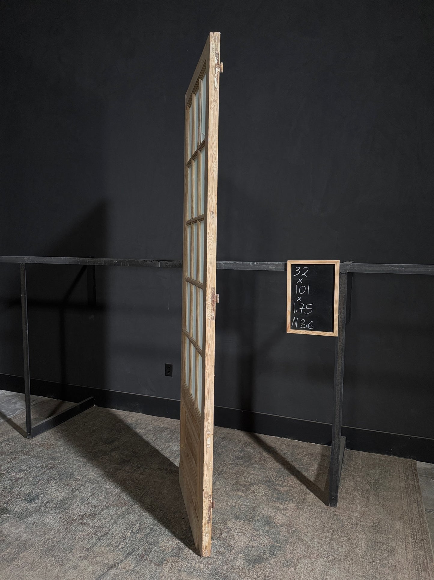 Antique Obscured Glass 15 Lite Single Door - 32x101 - N86
