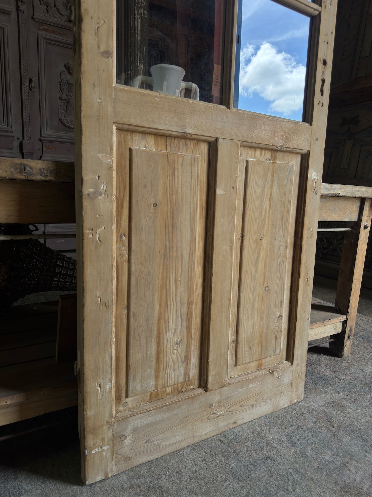6 Lite Antique Glass Door - 31.25x81 K73