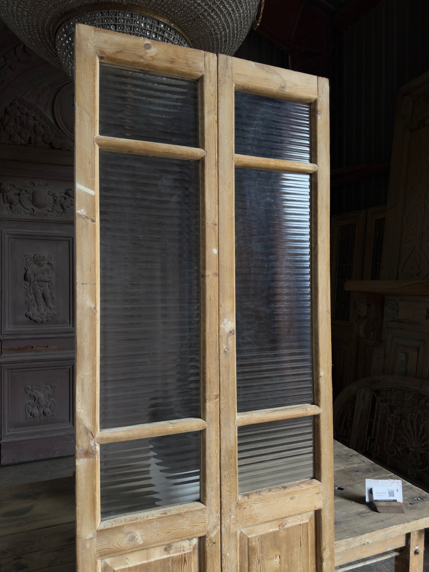 Glass Antique French Doors - 31x90.5 J582