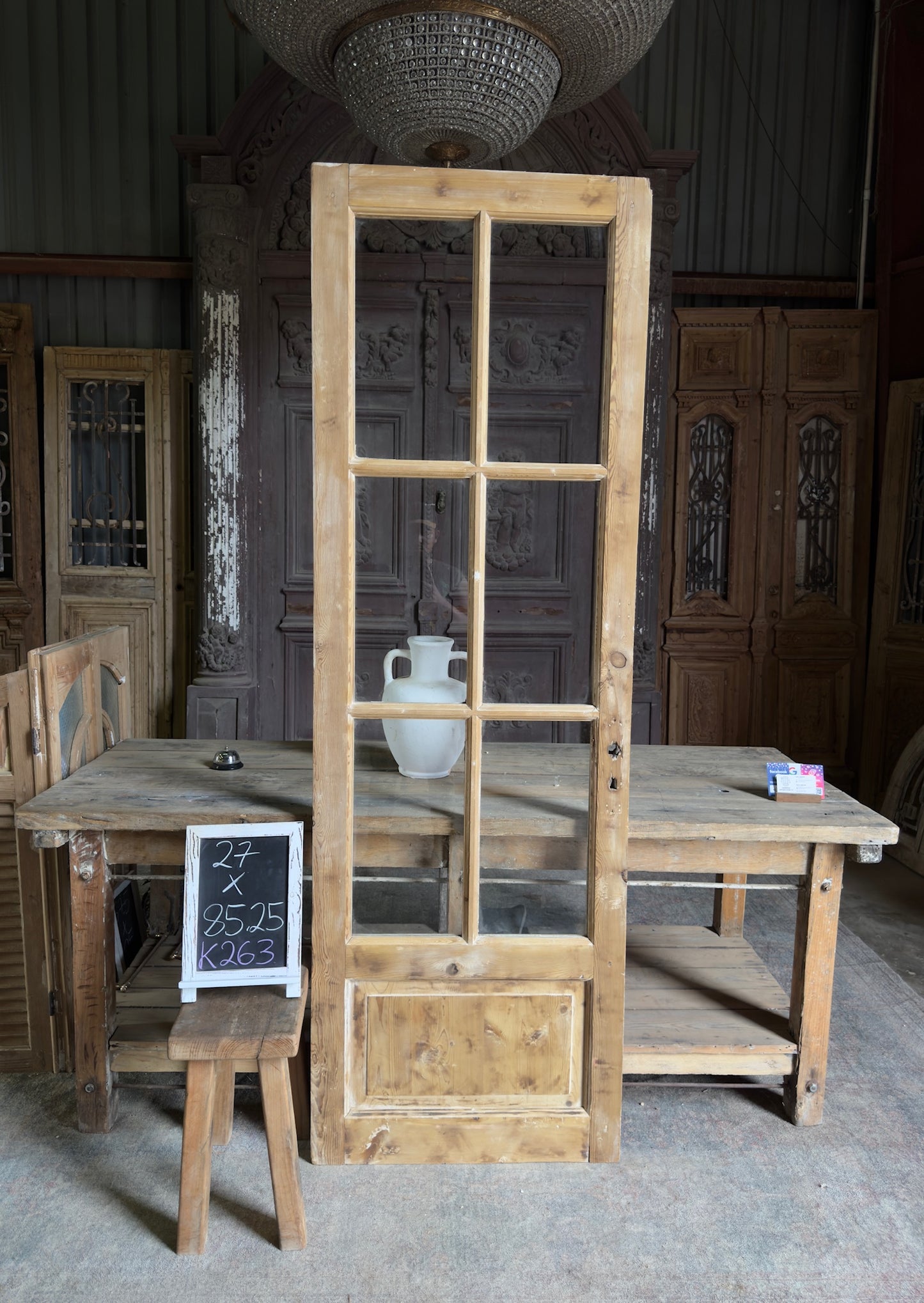 6 Lite Antique Glass Single Door - 27x85.25 K263