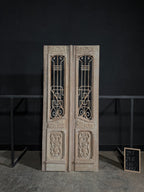 Antique Carved Iron French Doors - 44.5x99.5 - N272