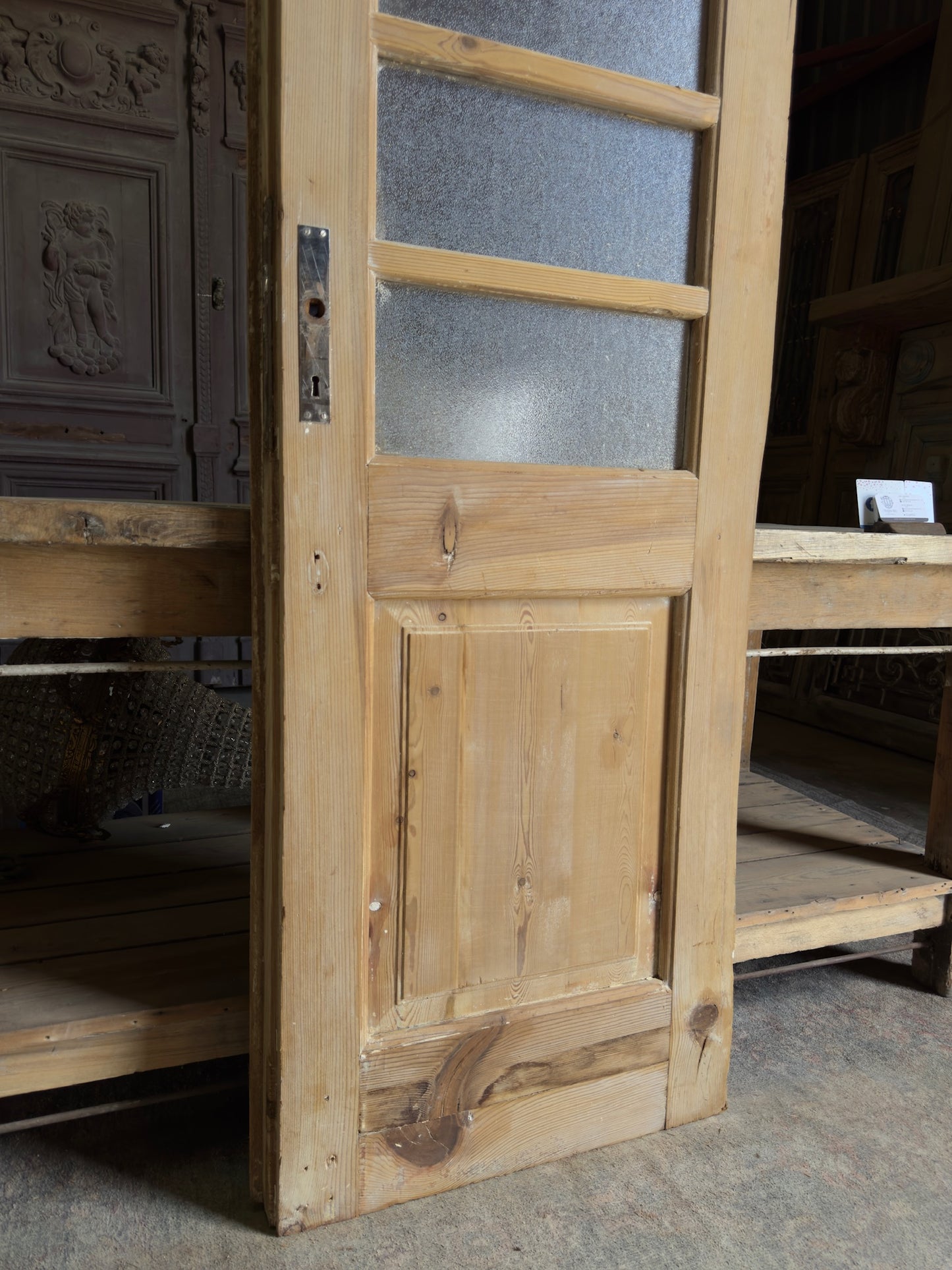 7 Lite Antique Glass Single Door - 23.75x94 J563