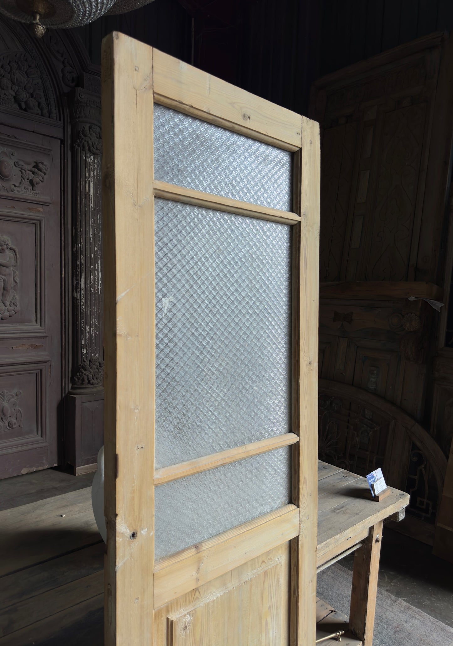 Single Antique Glass Door - 25.5x79.75 K299