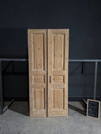 Antique 3 Panel Solid Double Doors - 39.25x88.5 - N426