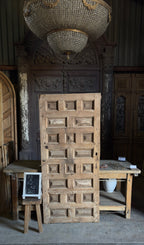 Spanish Monastery Coffered Panel Antique Single Door - 33x72 - L260